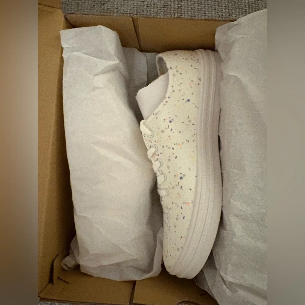 Keds Breezie Confetti Canvas Sneakers White Multi 9 Women New in Box WF65867 - Picture 5 of 16
